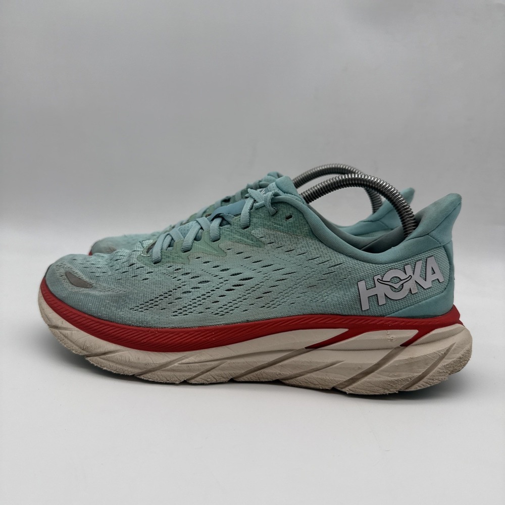 Hoka One One Womens Clifton 8 1119394 AEBL Blue Running Shoes Sneakers Size 9.5B